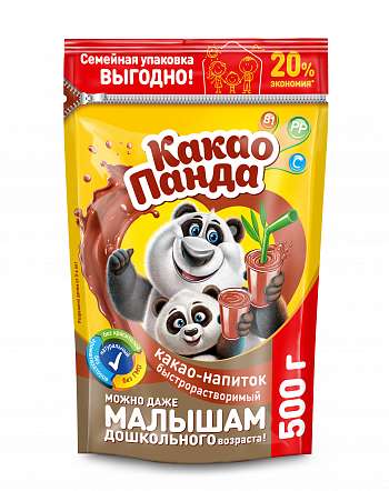 Какао-напиток "Какао Панда" малышам 500 г - семейная упаковка